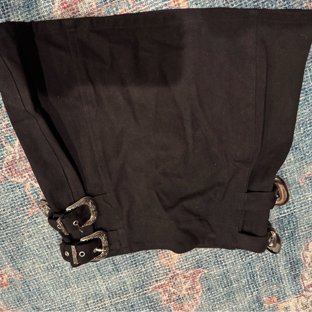 Black skirt with buckles on the side from LT